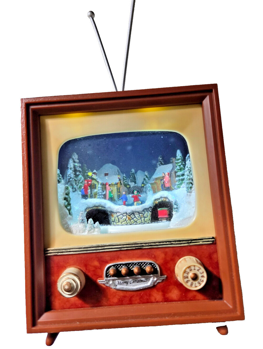 Musical Christmas Lighted TV Train 5-1/2-Inch by RAZ imports